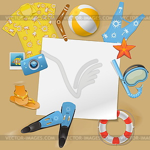 Beach Concept - color vector clipart