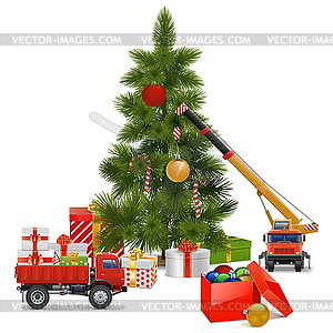 Christmas Workshop - vector image