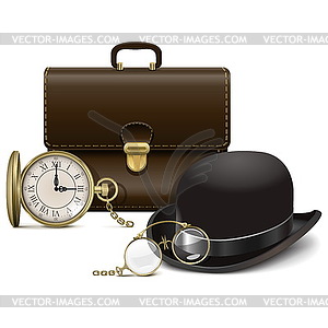 Retro Accessories Set - vector image