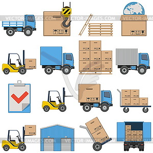 Flat Icons - Shipping - vector EPS clipart