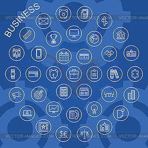 Line Icons - Business - vector image