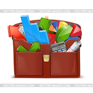 Case with Statistics - vector clip art