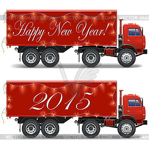 Christmas Truck - vector image