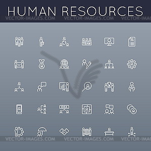 HR Line Icons - vector EPS clipart