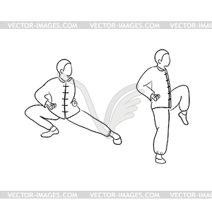 Wushu doodle - vector clip art