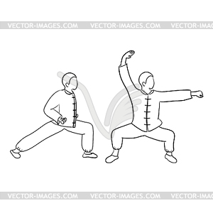 Wushu doodle - vector clipart