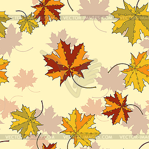 Maple leaf seamless pattern - vector clip art