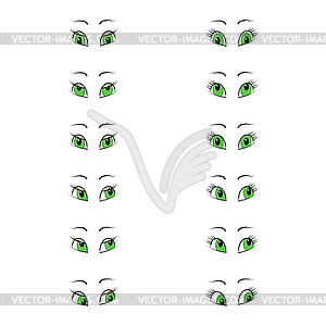 Cartoon eyes set - vector clipart