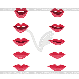 Lips set - vector image