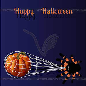 Halloween greeting card with space for text - vector image