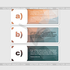 Infographic poligonal elements gorizontal - vector clipart