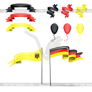 Флаги германия набор - векторный клипарт Royalty-Free