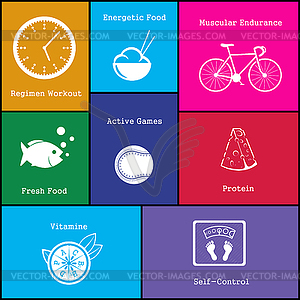 Healthy life style icon - vector clipart