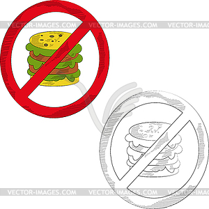 No gamburger - vector clipart