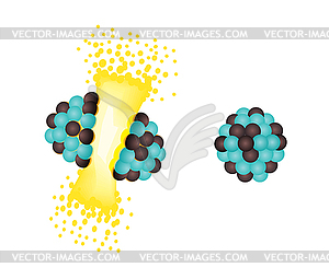 Atom explosion - vector clip art