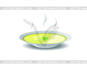 Soup plate - vector clipart / vector image