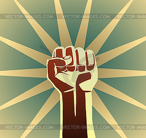 Revolution fist - royalty-free vector image