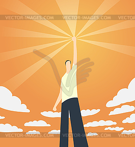 Rising power - vector clipart