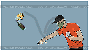 Protester - vector clipart