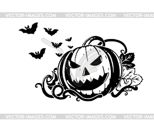 Pumpkin composition - vector clip art