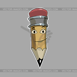 Cartoon pencil - vector image