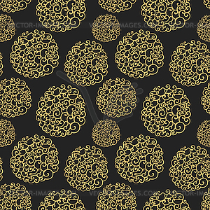 Seamless pattern with decorative curls. Doodle - vector image