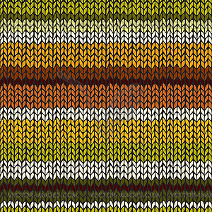 Seamless pattern with colorful knitted stripes - vector image