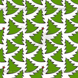 Seamless pattern with colorful Christmas trees. - vector image