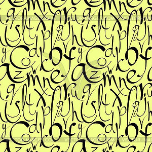 Seamless pattern with decorative letters - vector clip art