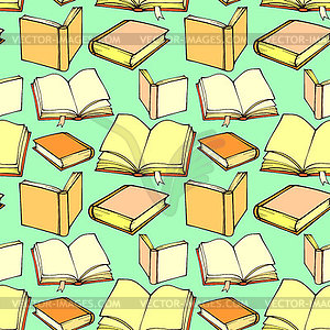 Seamless pattern with decorative books - royalty-free vector image