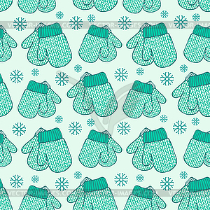 Seamless pattern with colorful stylized knitted - vector clip art