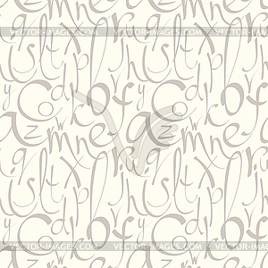 Seamless pattern with decorative letters - vector image