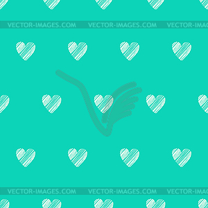 Seamless pattern with bright grunge textured hearts - vector clipart