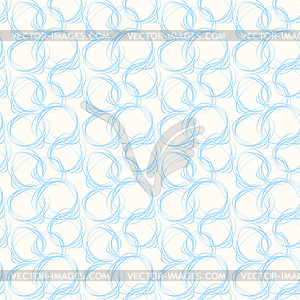 Seamless pattern with abstract circle doodle - vector image