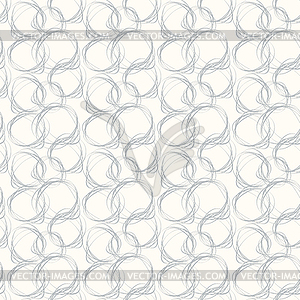 Seamless pattern with abstract circle doodle - vector clipart