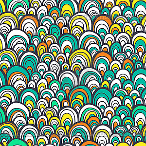 Seamless pattern with abstract stylized scale - vector clip art