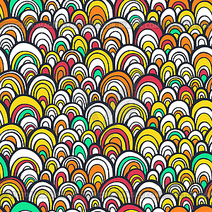 Seamless pattern with colorful abstract scale - stock vector clipart