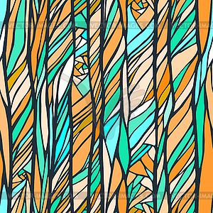 Seamless pattern with colorful abstract doodle - vector clipart