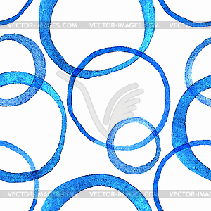 Seamless pattern with watercolor bubbles and round - vector image