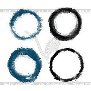 Painted grunge circles - vector clipart