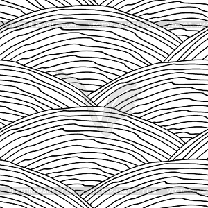 Seamless pattern with wavy texture - vector image