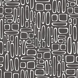 Seamless pattern with abstract doodle square texture - vector image