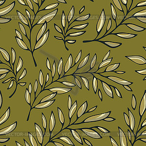 Seamless pattern decorative branches - vector image