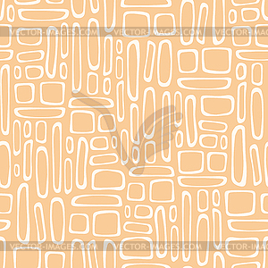 Seamless pattern with abstract doodle square texture - vector image