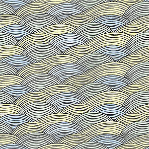 Seamless pattern with abstract waves texture - vector clipart