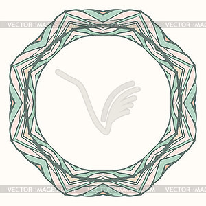 Ethnic round mandala ornamental frame, abstract - vector image