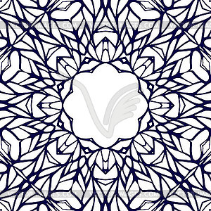 Mosaic ornamental lace frame, abstract background - vector clipart