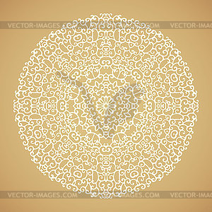 Round mandala kaleidoscopic ornamental background - vector image