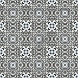 Seamless pattern with mosaic lace ornament - vector clipart