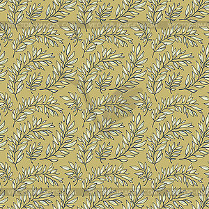 Seamless pattern decorative branches - vector image